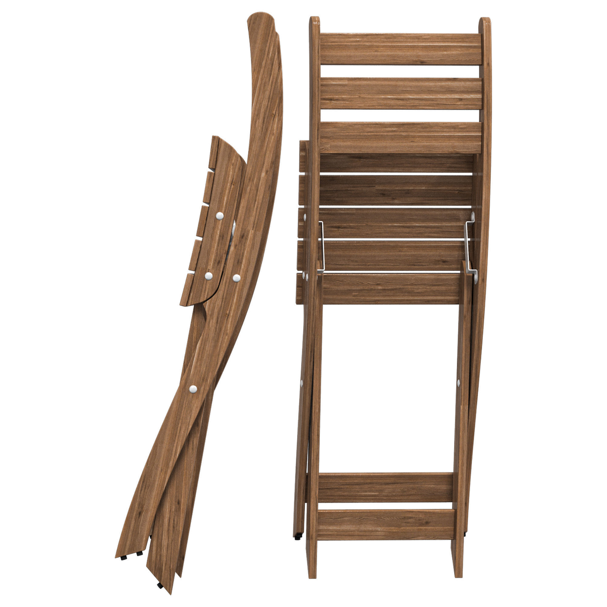 ASKHOLMEN Table 2 chairs  outdoor with cushion 3D model_2