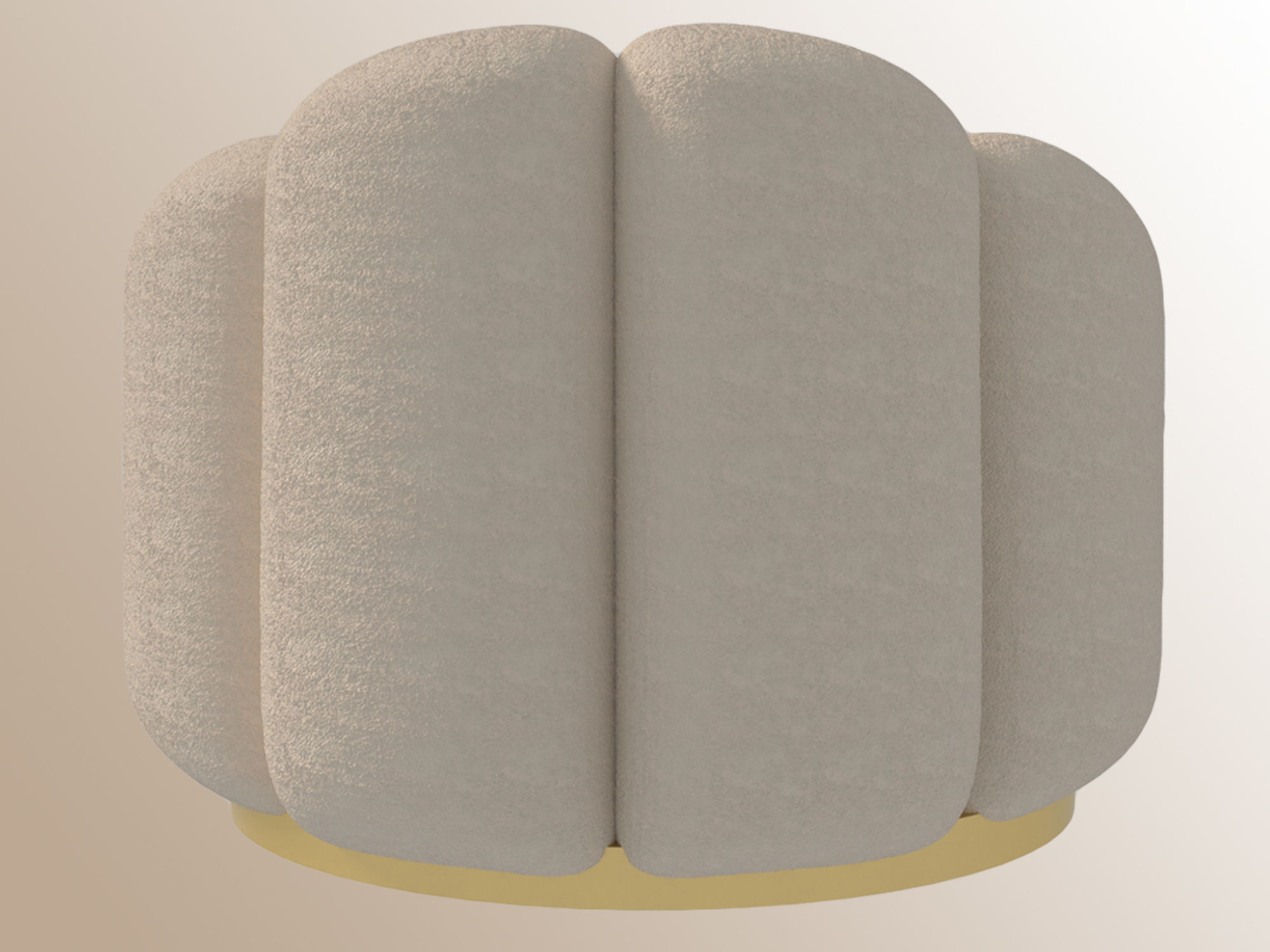 Armchair and pouf Teddi Free 3D model_3
