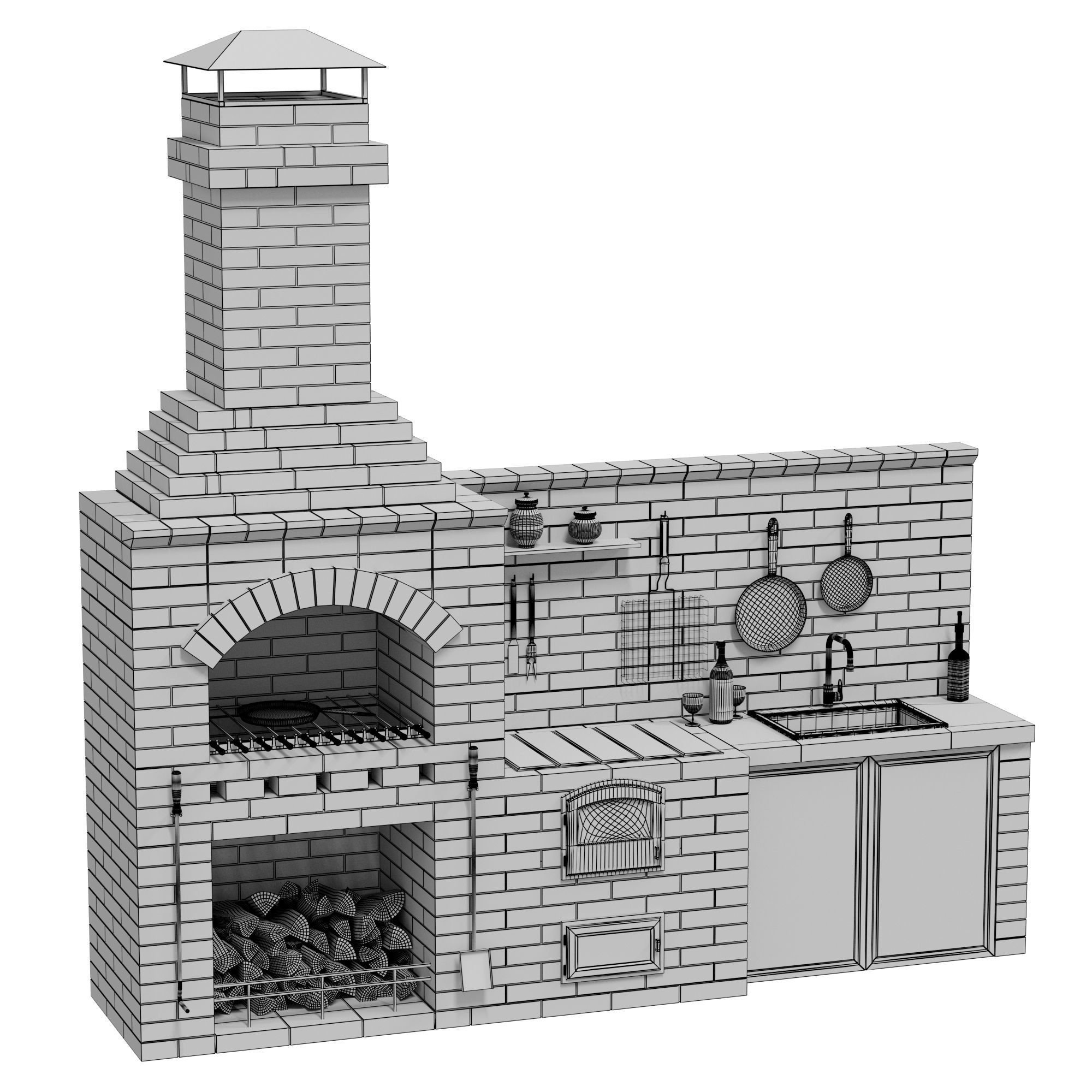 Barbecue BIG R 78 radius 2 3D model_6