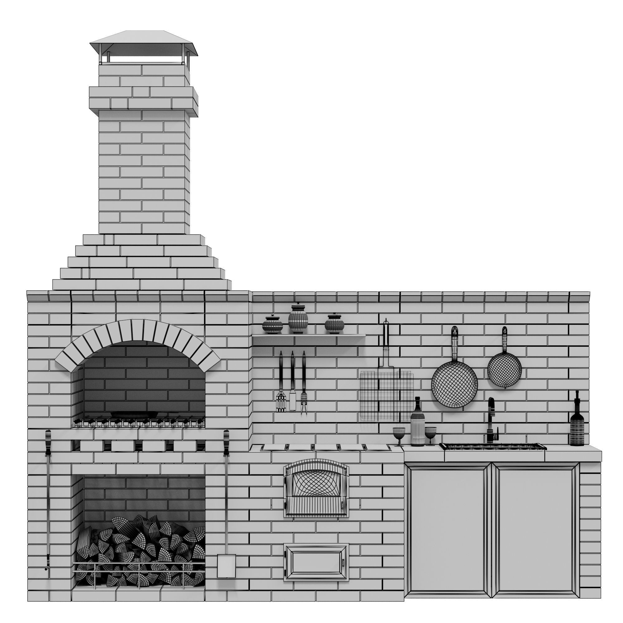 Barbecue BIG R 78 radius 2 3D model_5