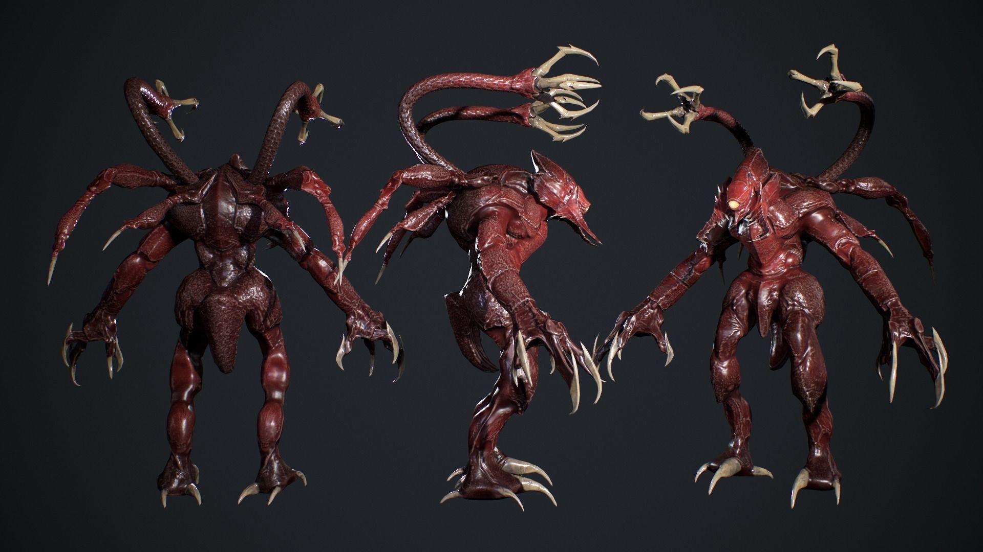 Beast Creature Low-poly 3D model_9