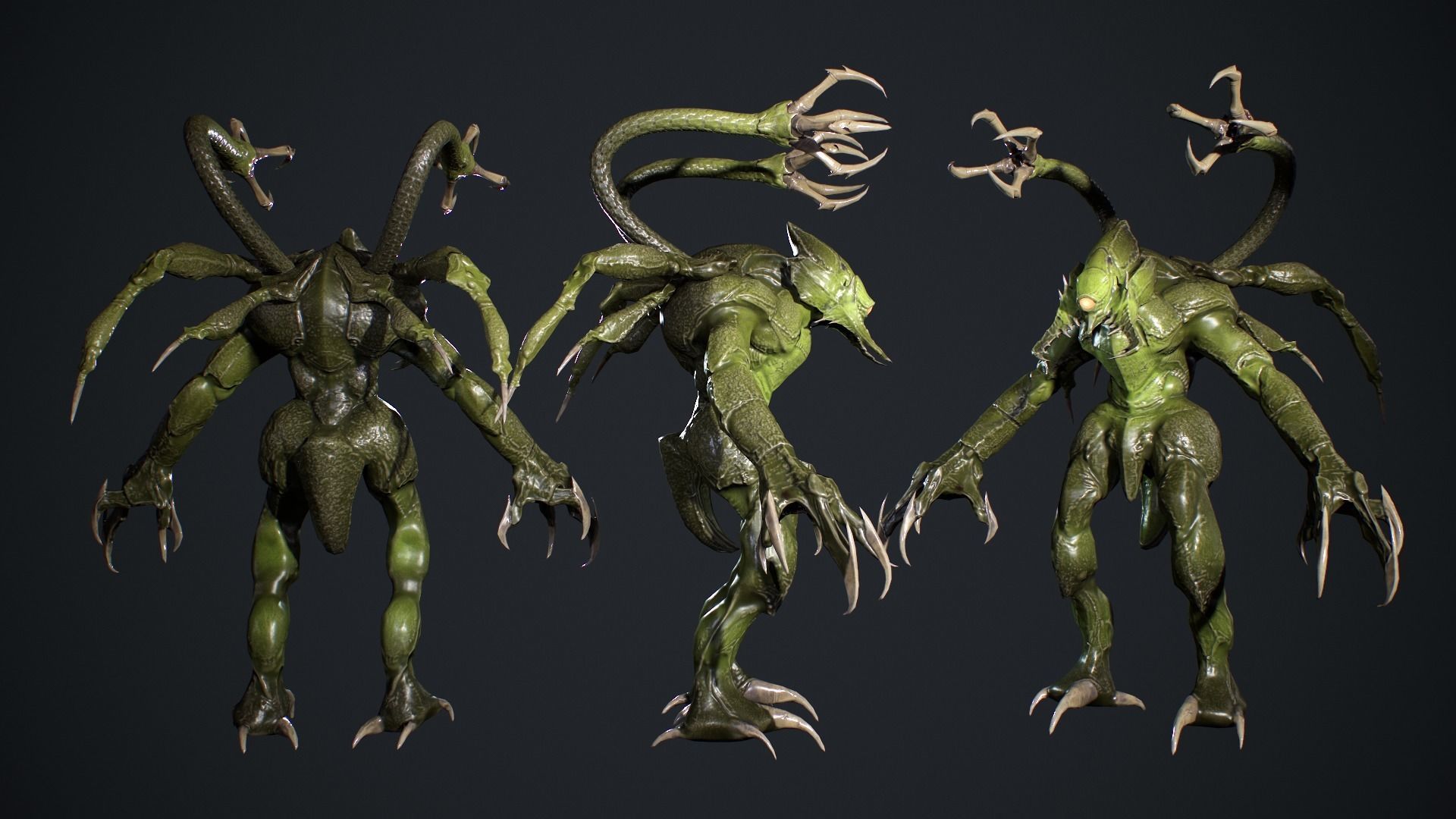 Beast Creature Low-poly 3D model_10