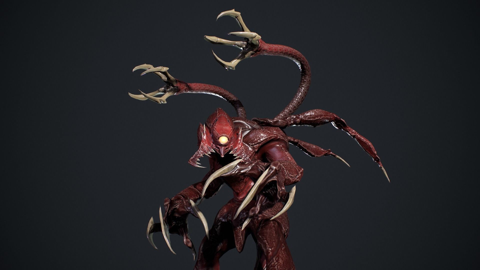 Beast Creature Low-poly 3D model_12