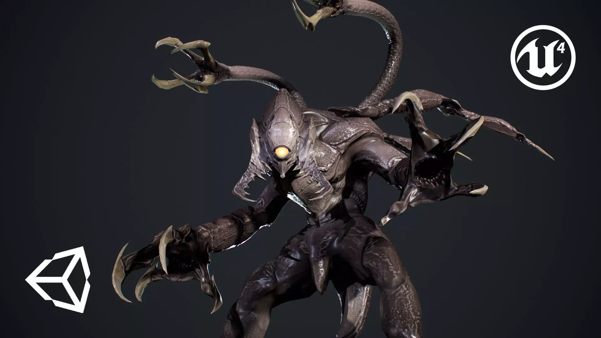 Beast Creature Low-poly 3D model_0