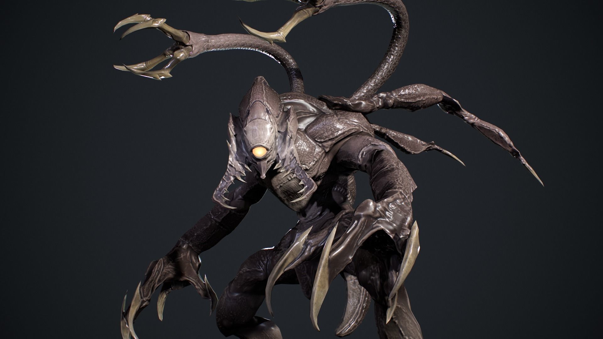 Beast Creature Low-poly 3D model_20