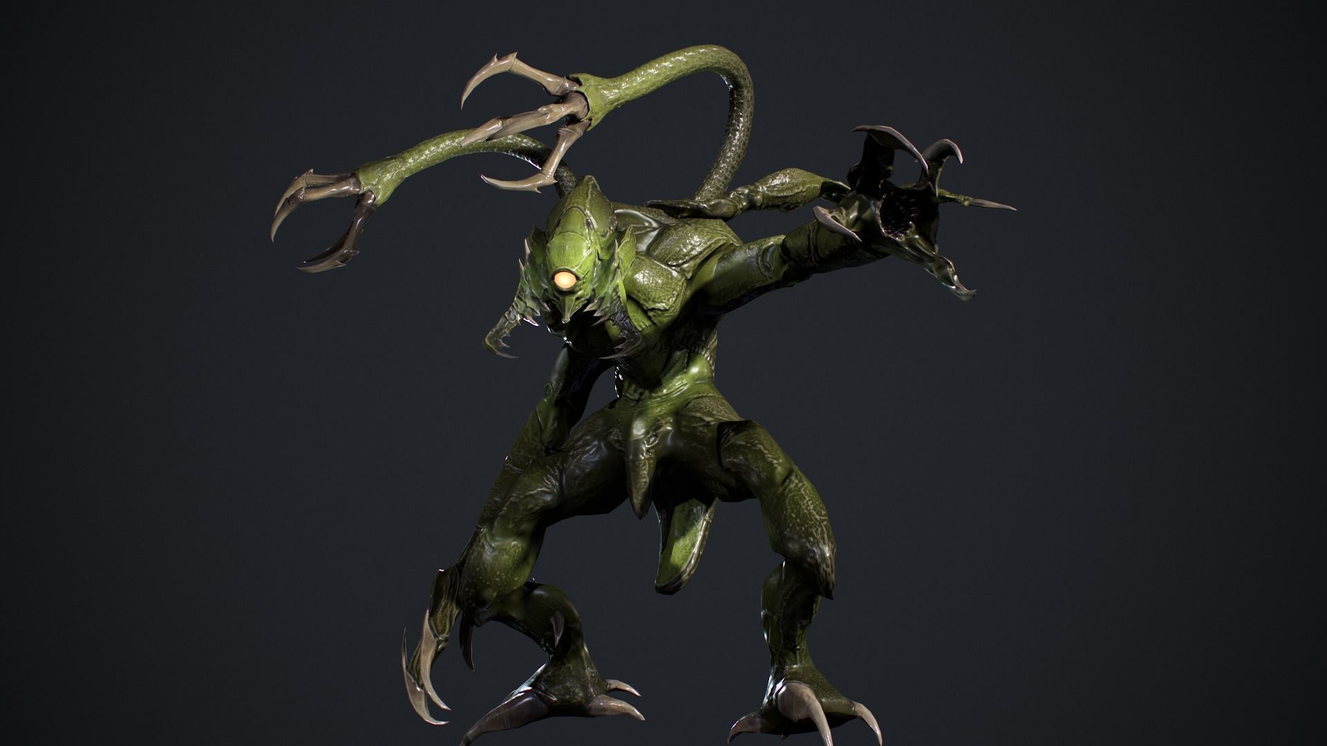 Beast Creature Low-poly 3D model_17