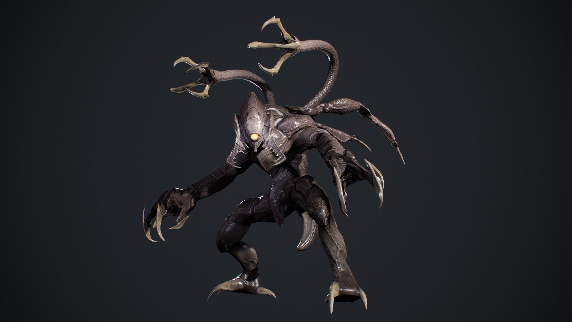 Beast Creature Low-poly 3D model_11