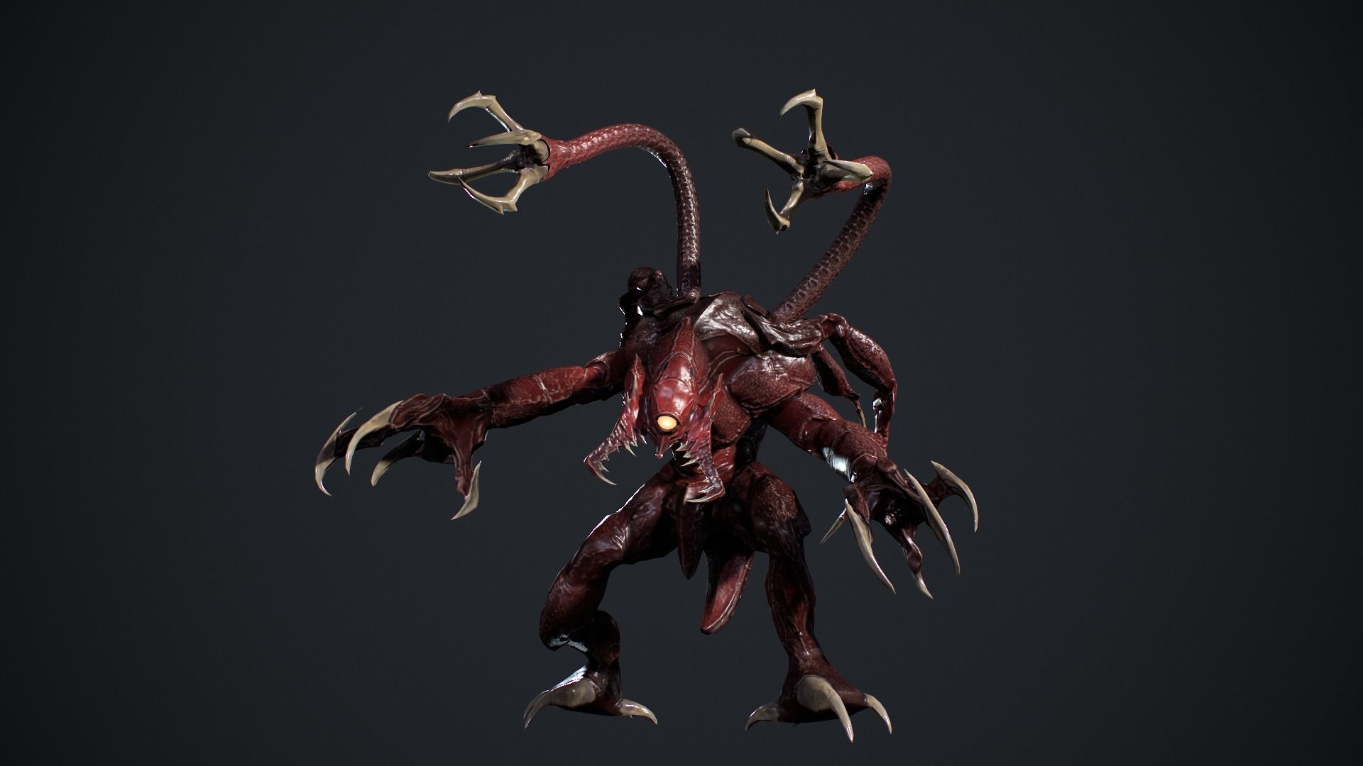 Beast Creature Low-poly 3D model_16