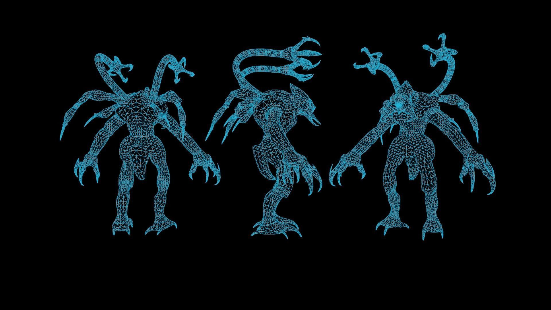 Beast Creature Low-poly 3D model_6