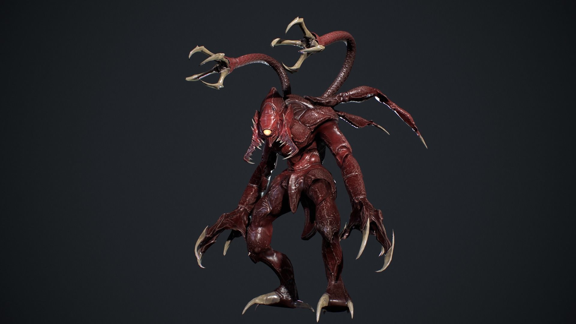 Beast Creature Low-poly 3D model_15