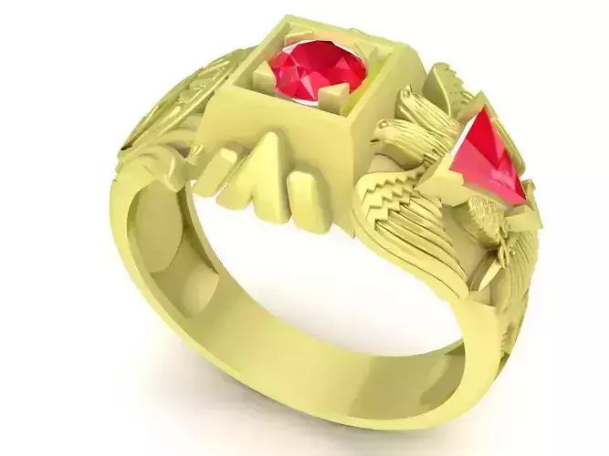 luxury diamond eagle men ring 3821