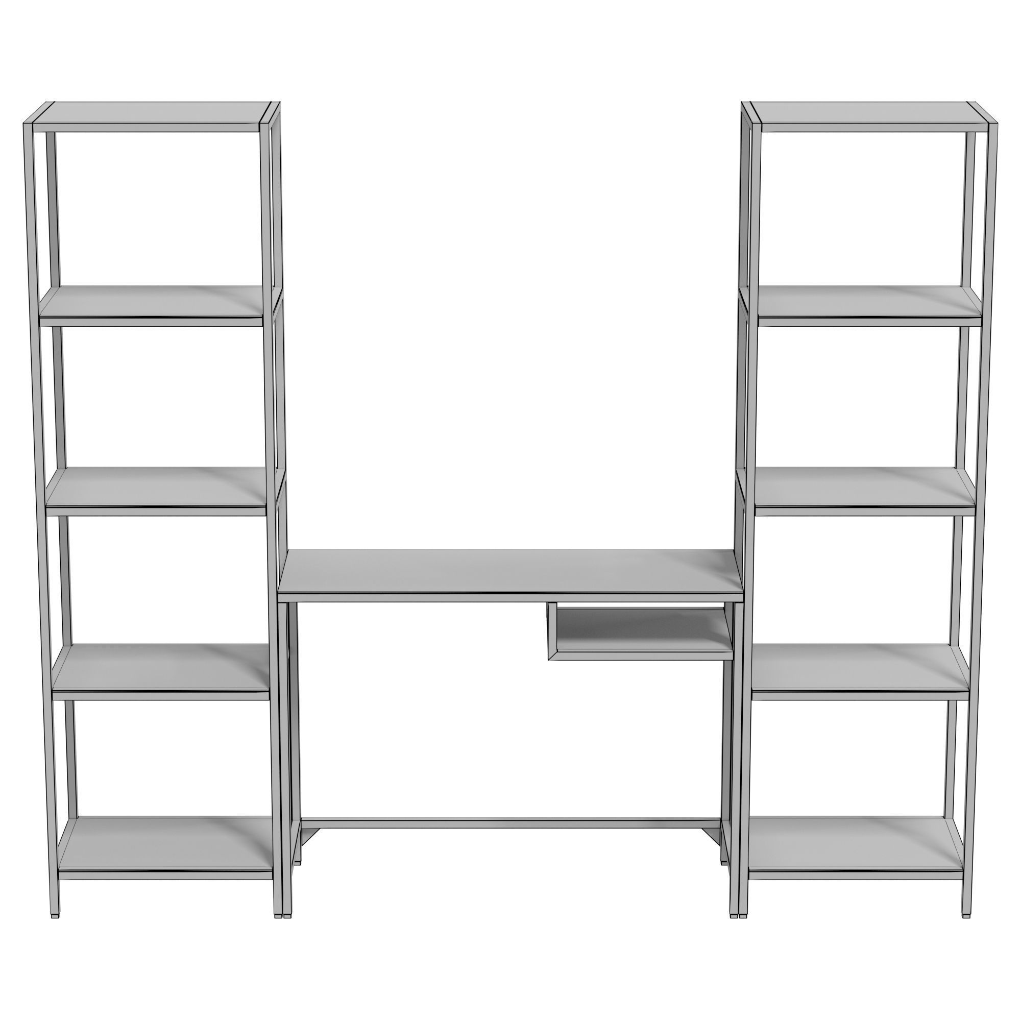 IKEA VITTSJO VETSE Shelving unit with laptop table 3D model_5