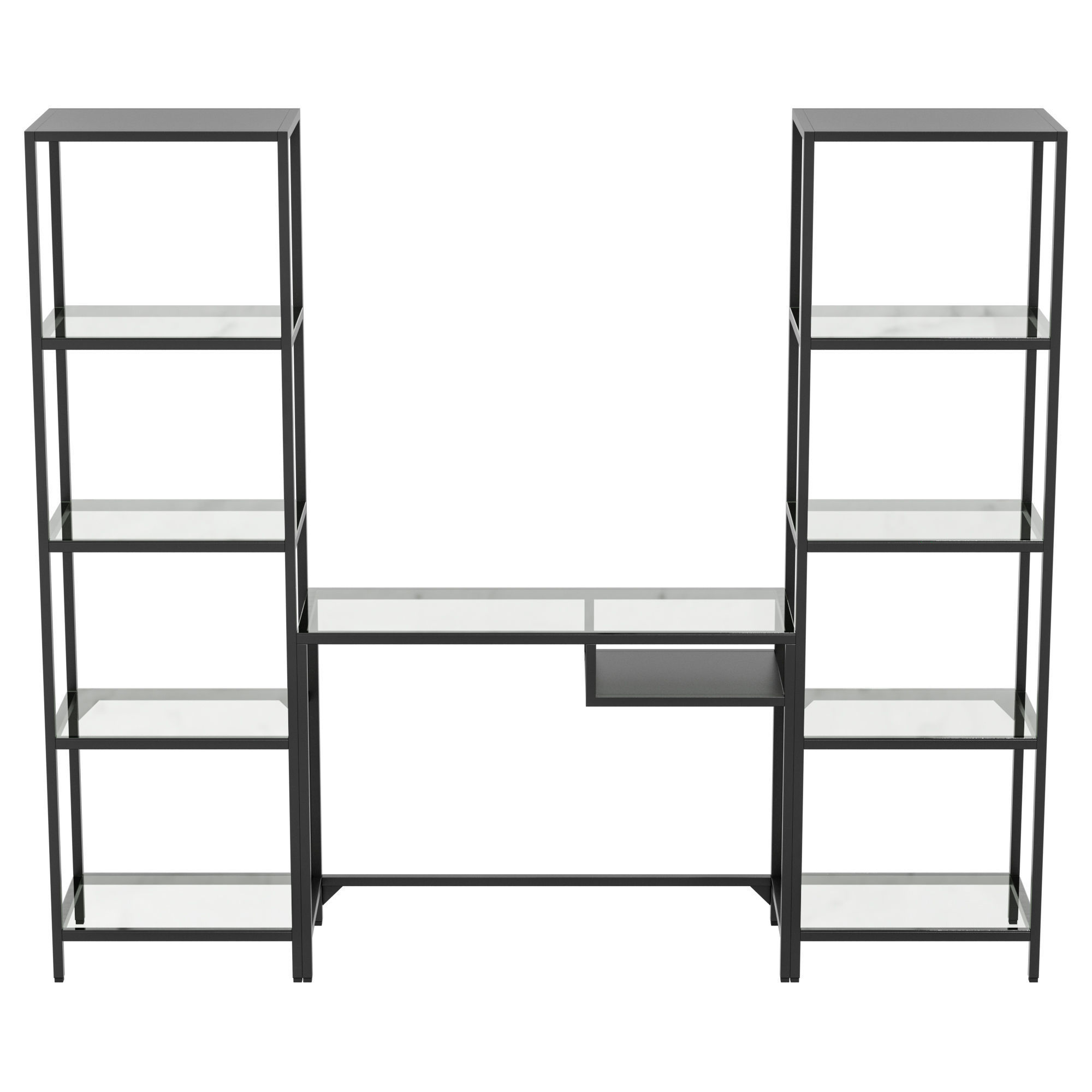IKEA VITTSJO VETSE Shelving unit with laptop table 3D model_1