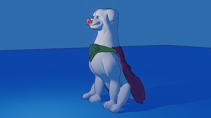 Krypto the Superdog - 3d print ready Free 3D print model