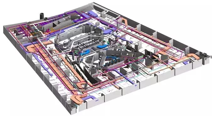 Revit MEP Combined model 3D model