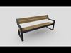 Bench 5 Low-poly 3D model_1
