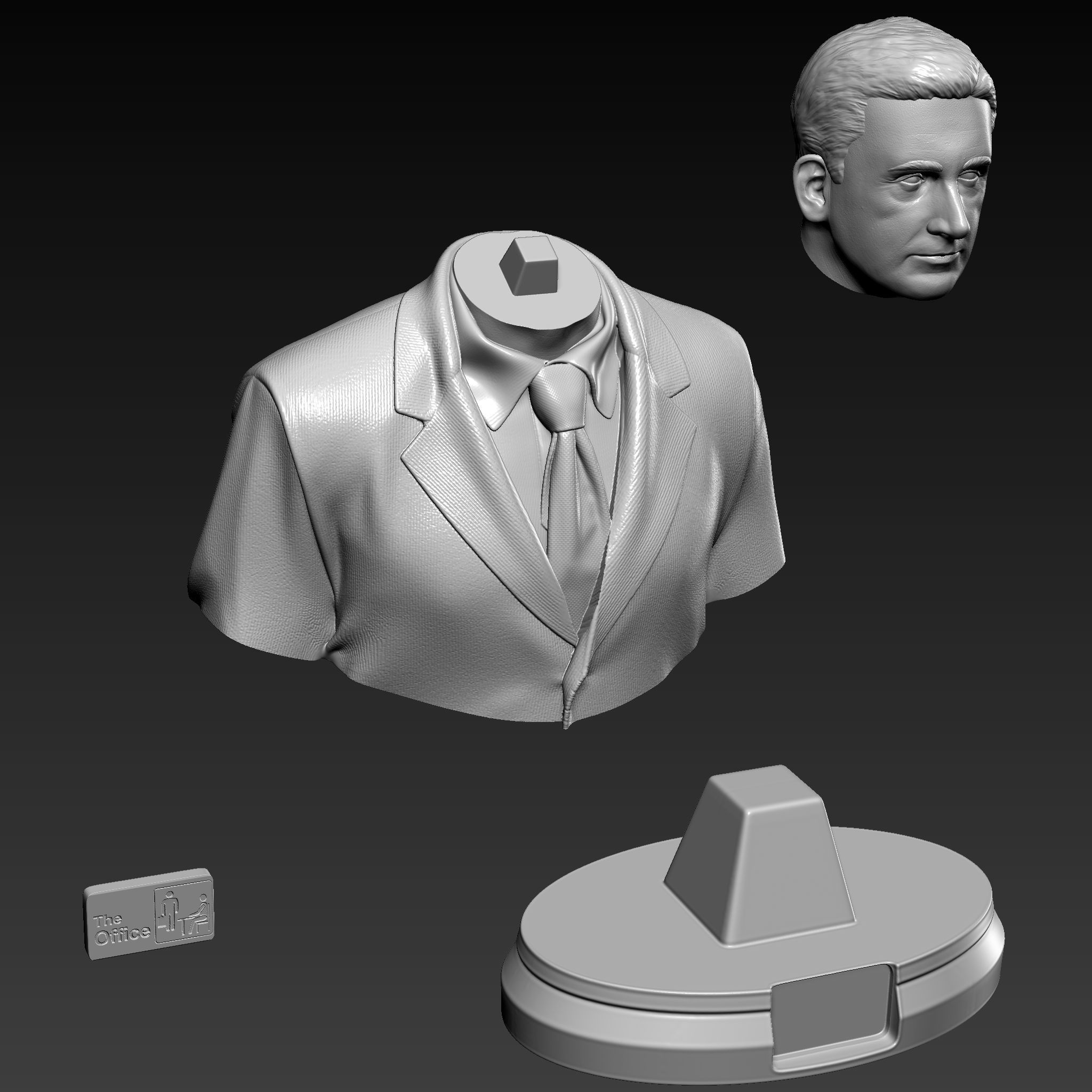 Michael Scott - The Office Bust 3D print model_11