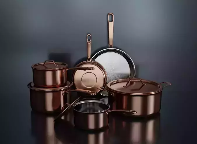 Set of kitchen utensils 2 3D model