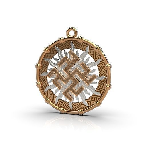 Slavic amulet with the symbol odolen 3D print model