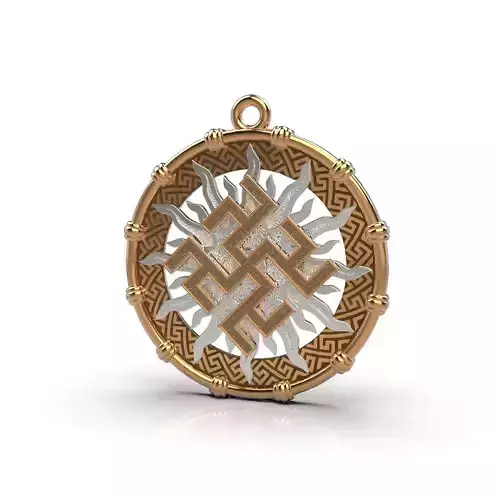 Slavic amulet with the symbol odolen