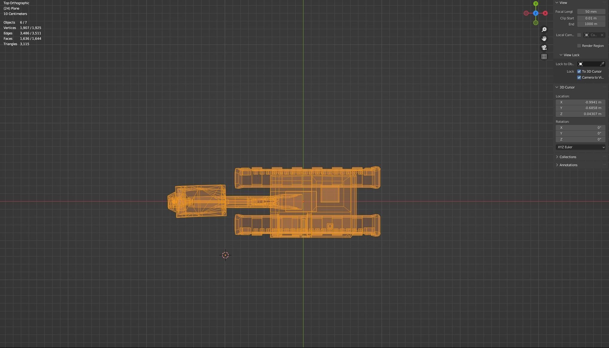 Excavator Construction Machine Game Asset Low-poly 3D model_9