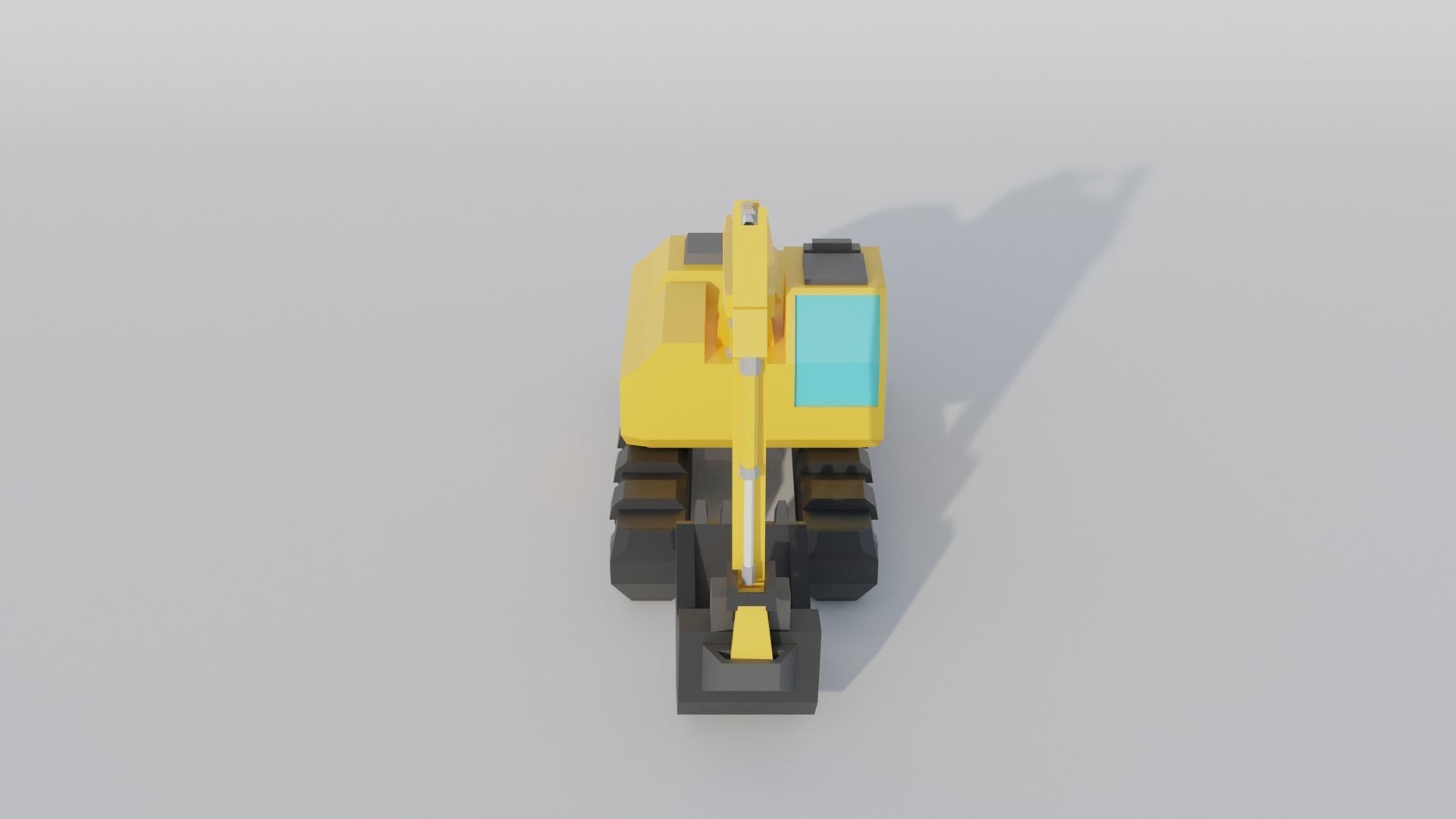 Excavator Construction Machine Game Asset Low-poly 3D model_2