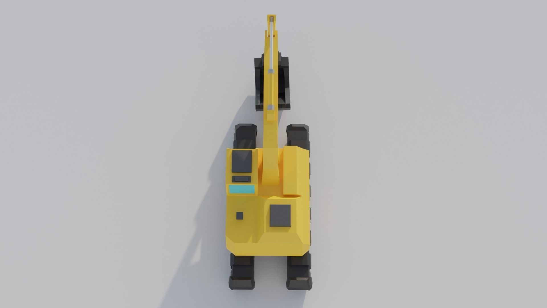 Excavator Construction Machine Game Asset Low-poly 3D model_3