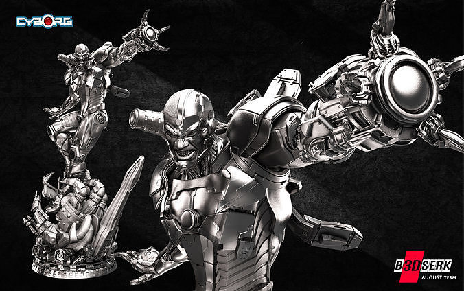 B3DSERK August term 2022 Cyborg Sculpture 3D ready for printing 3D print model