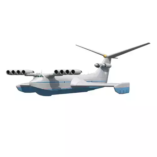 KM Ekranoplan 3D model