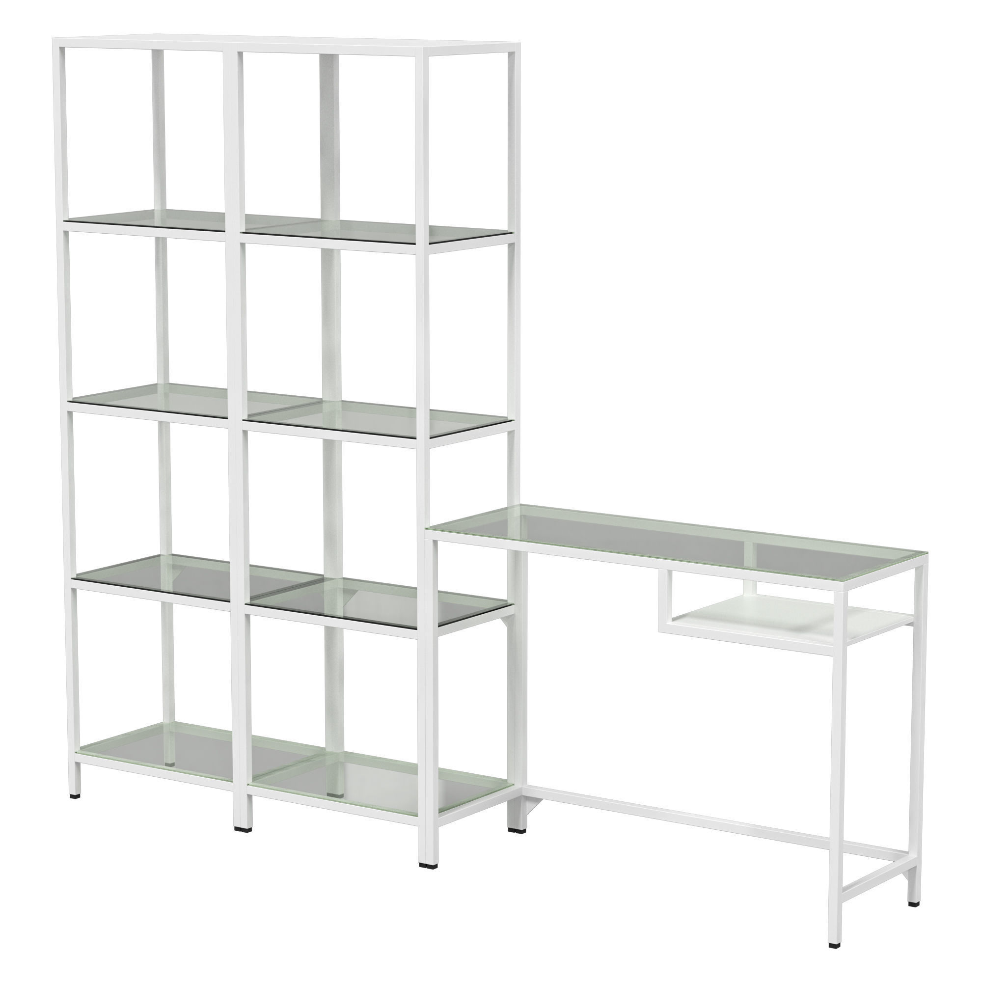 IKEA - VITTSJO VETSE Shelving unit with laptop table 3D model_3