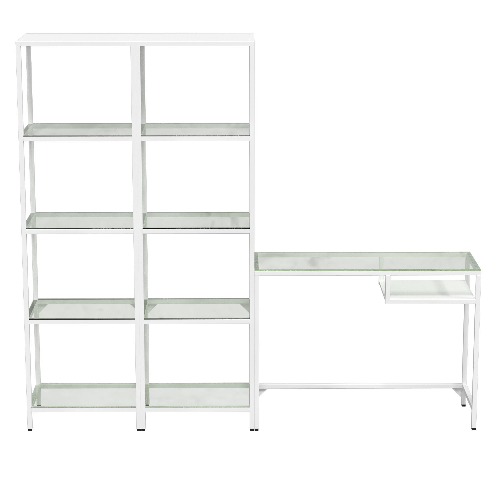 IKEA - VITTSJO VETSE Shelving unit with laptop table 3D model_2