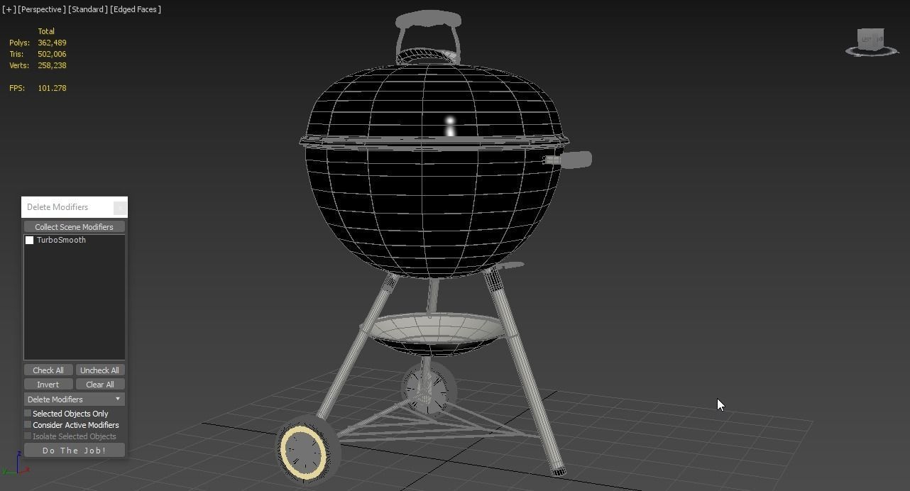 Weber 741001 Original Kettle 22-Inch Charcoal Grill 3D model_6