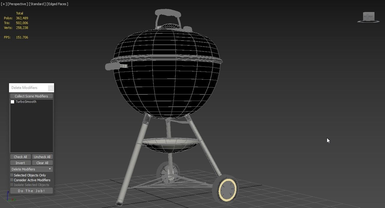 Weber 741001 Original Kettle 22-Inch Charcoal Grill 3D model_4