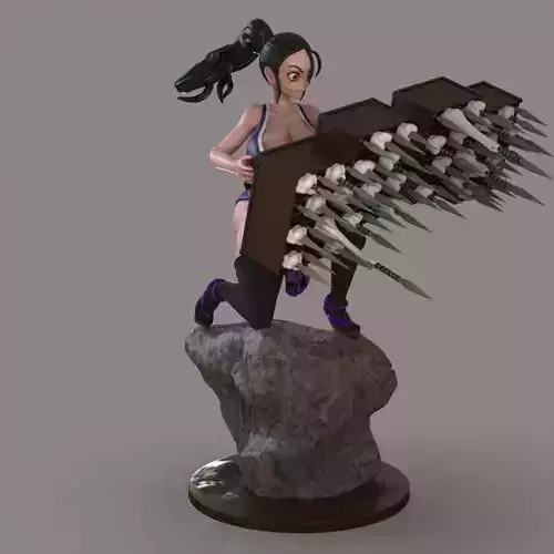 Kunoichi Sexy Waifu Collectable Figure Part 3 of 4 Diorama 3D print model