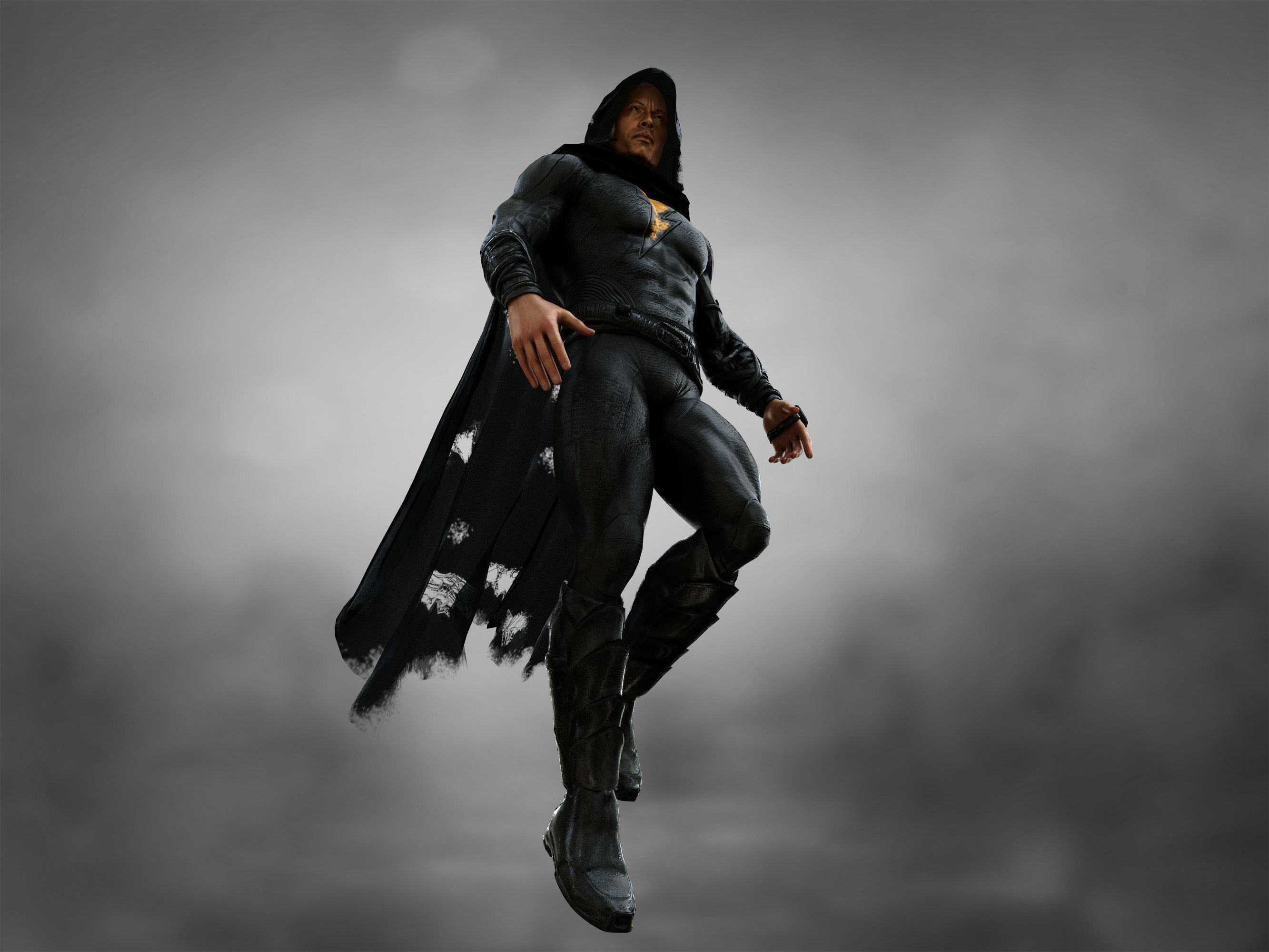 Black Adam Low-poly 3D model_4