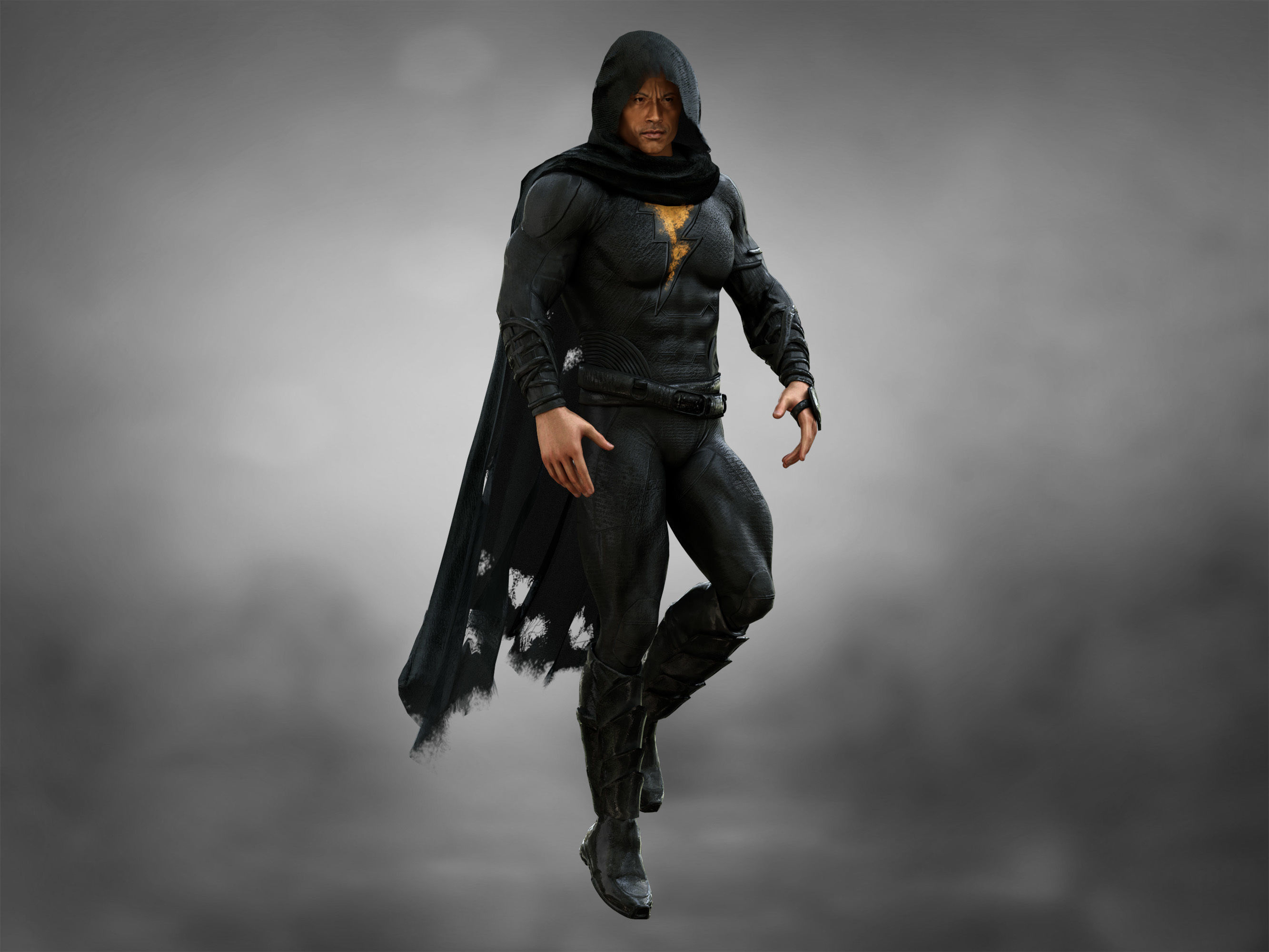 Black Adam Low-poly 3D model_7