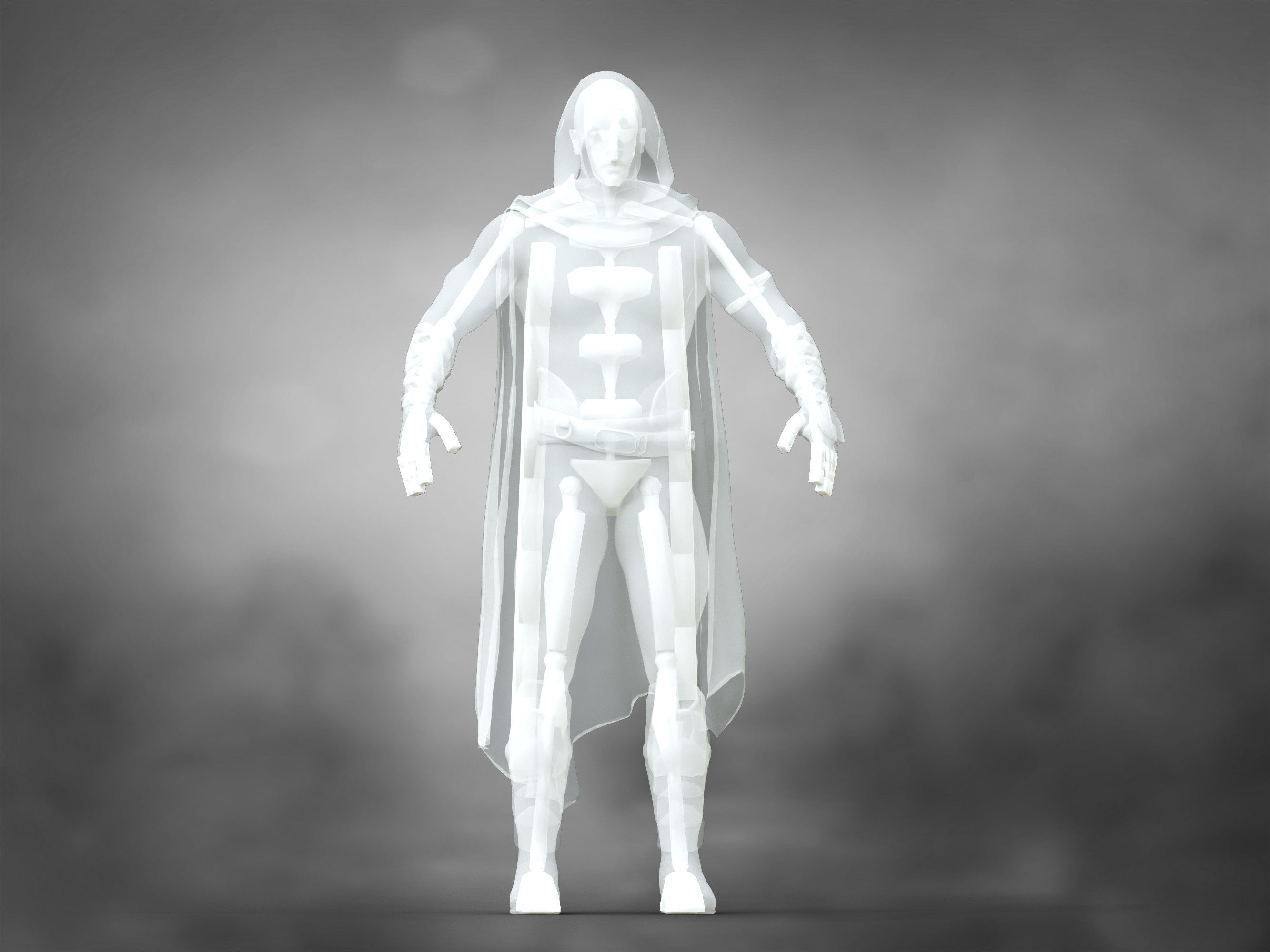 Black Adam Low-poly 3D model_10