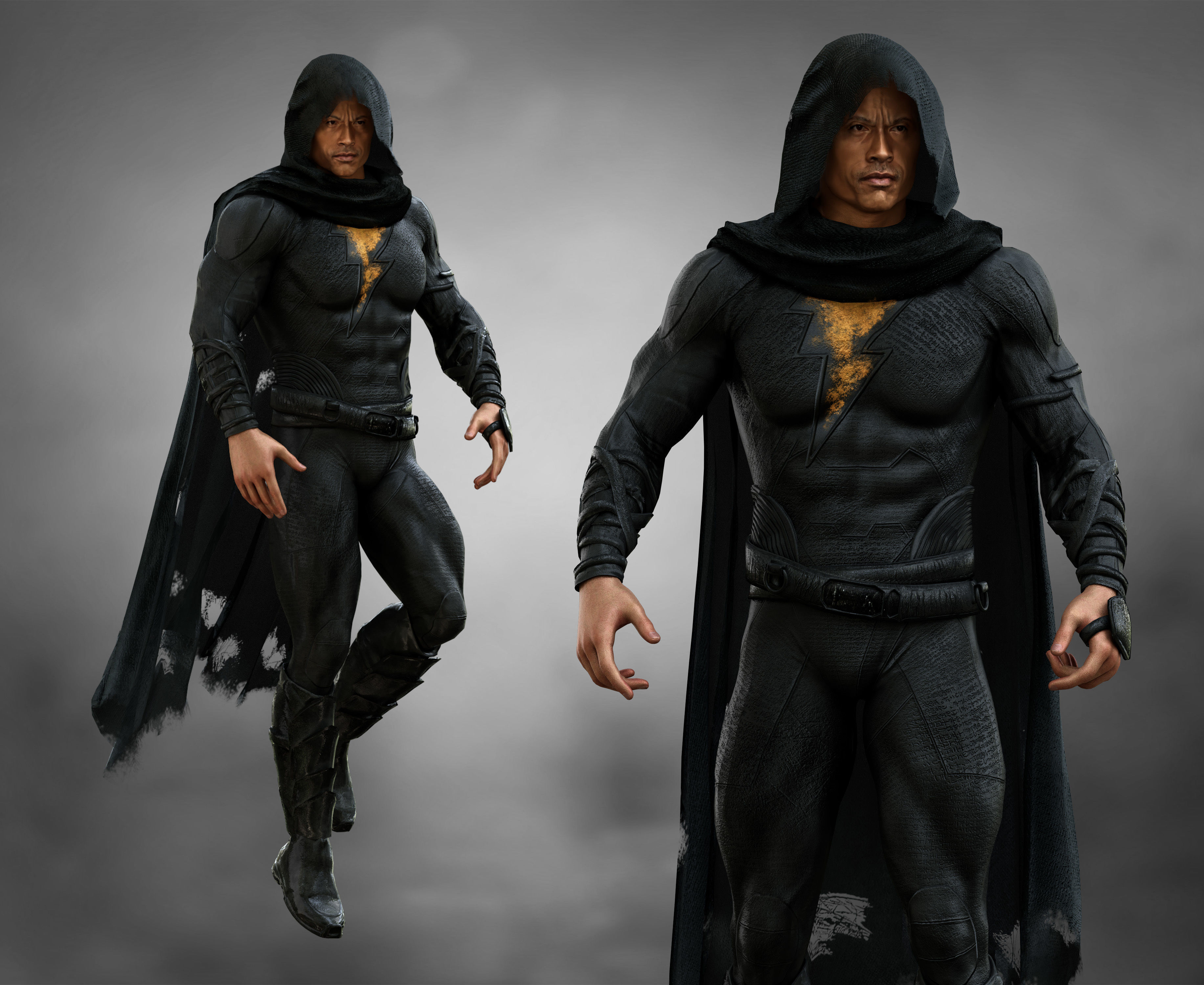 Black Adam Low-poly 3D model_2