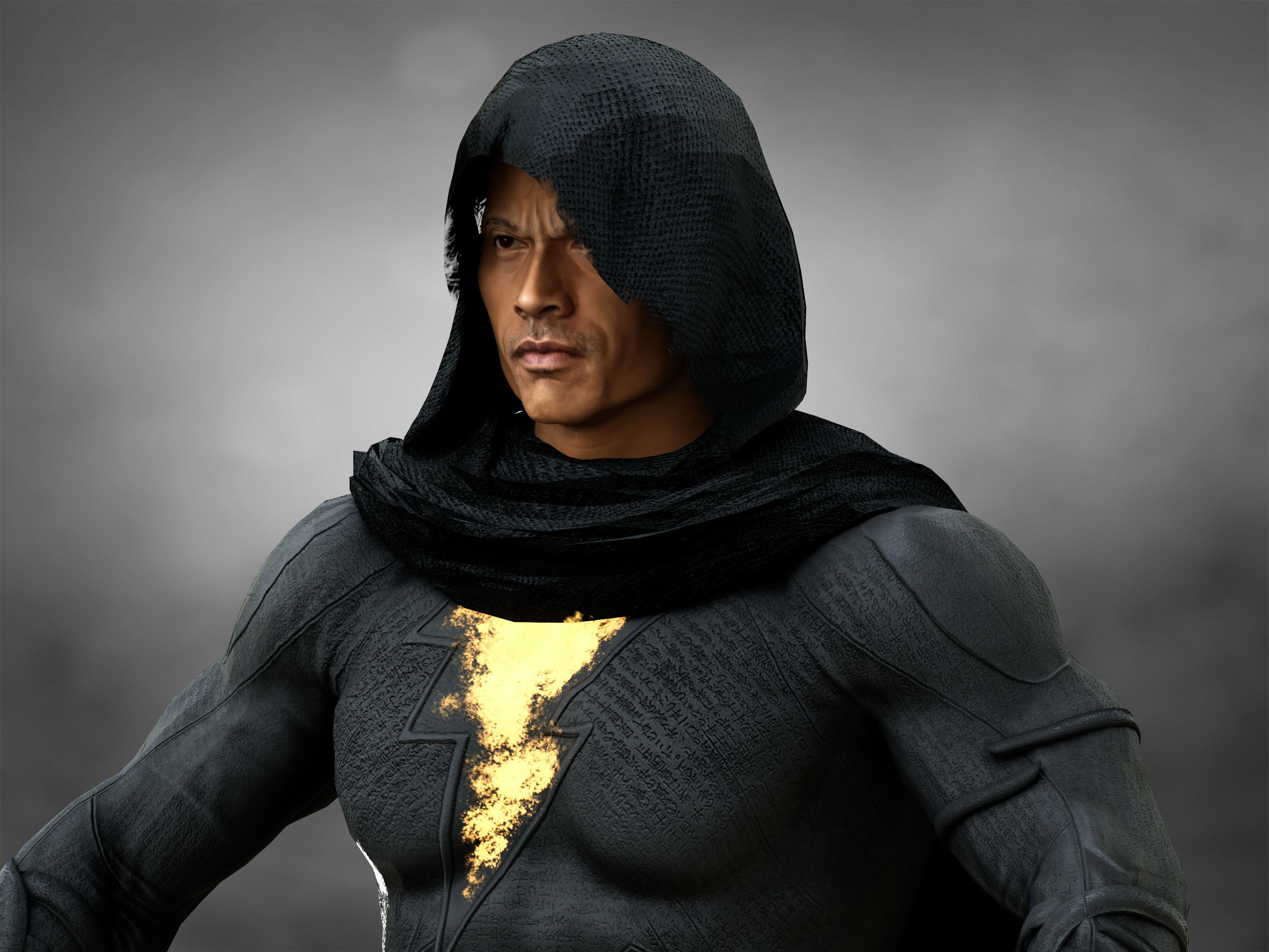 Black Adam Low-poly 3D model_6