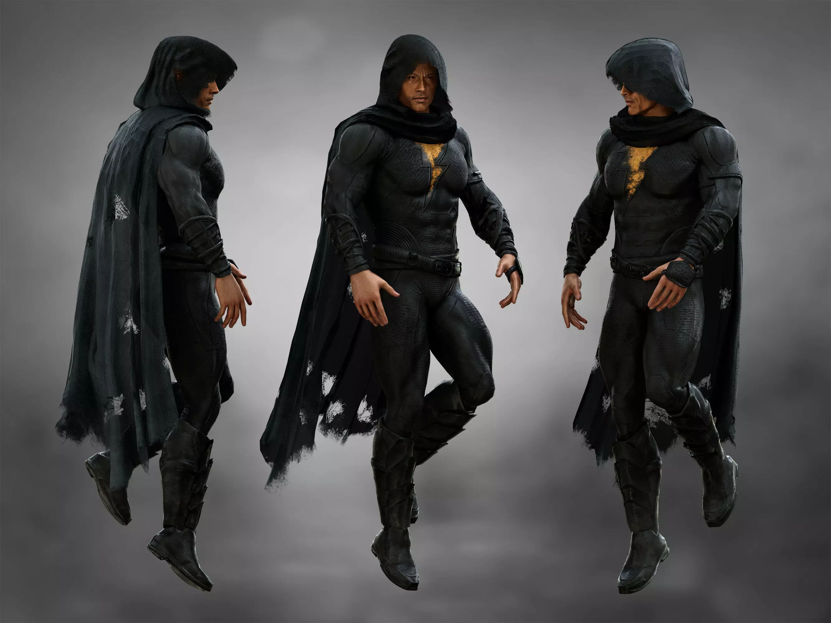 Black Adam Low-poly 3D model_0