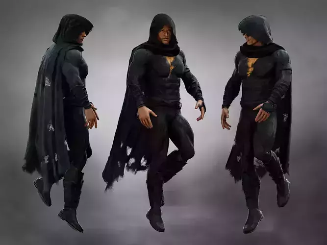 Black Adam Low-poly 3D model