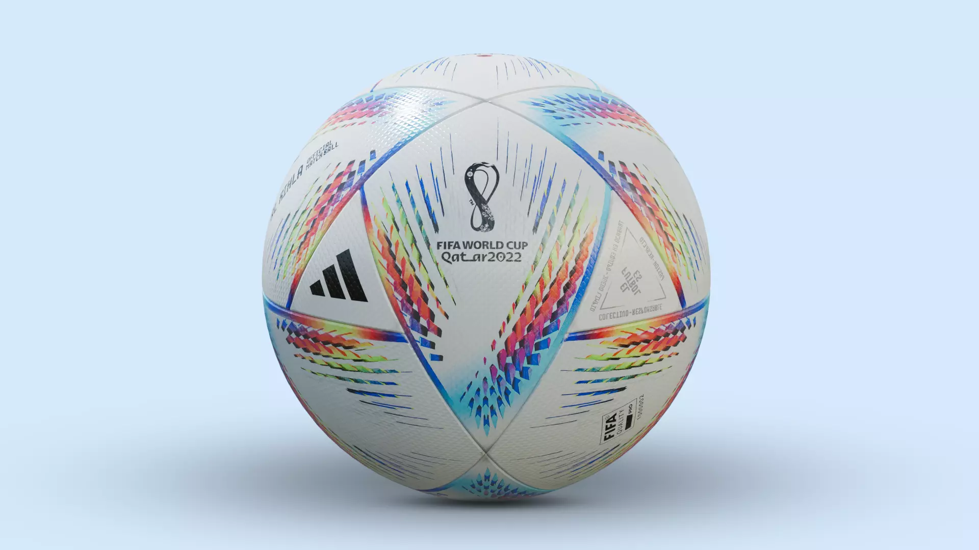 Al Rhila Official FIFA Qatar 2022 world cup ball Low-poly 3D model_0