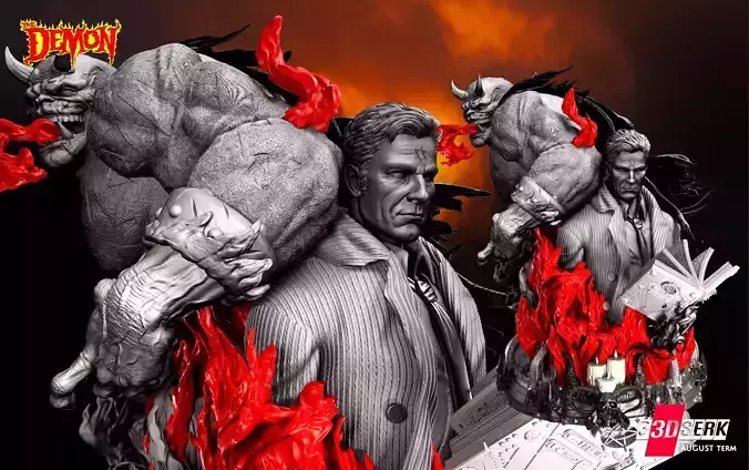 B3DSERK August term 2022 Etrigan Bust 3D ready for printing