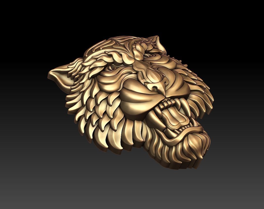 Tiger pendant 2 3D print model_13