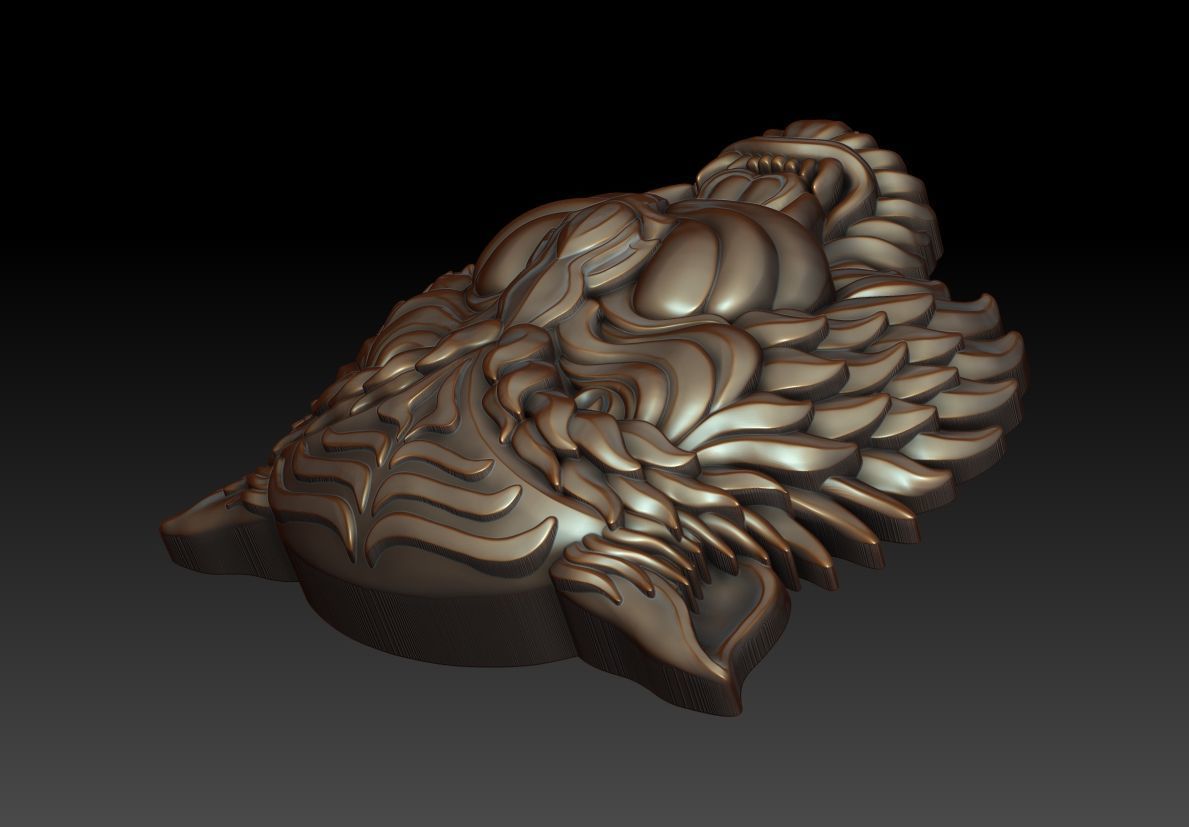 Tiger pendant 2 3D print model_11