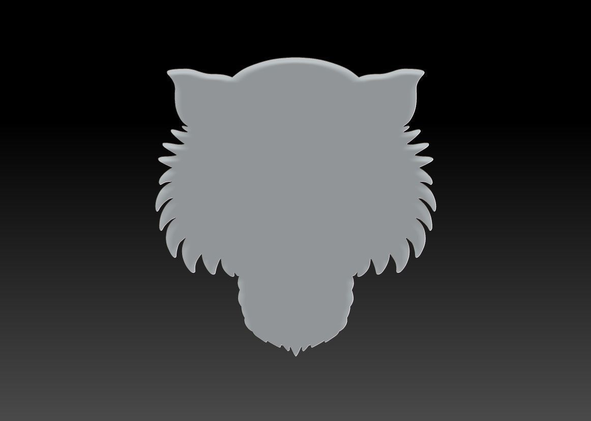 Tiger pendant 2 3D print model_5