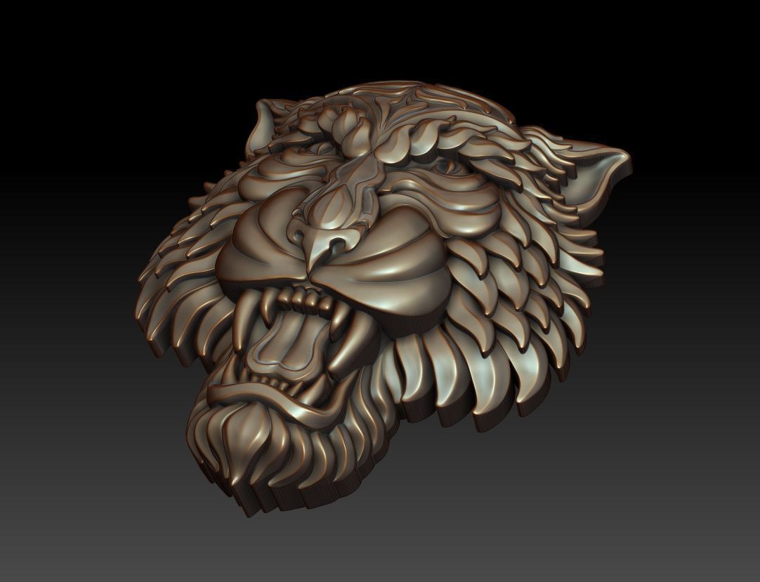 Tiger pendant 2 3D print model_8