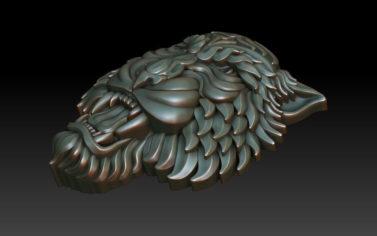 Tiger pendant 2 3D print model_3