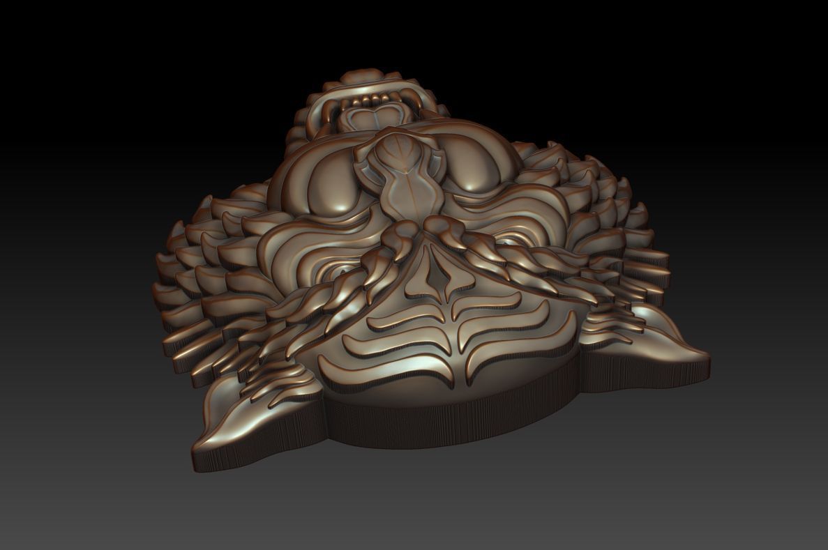 Tiger pendant 2 3D print model_10