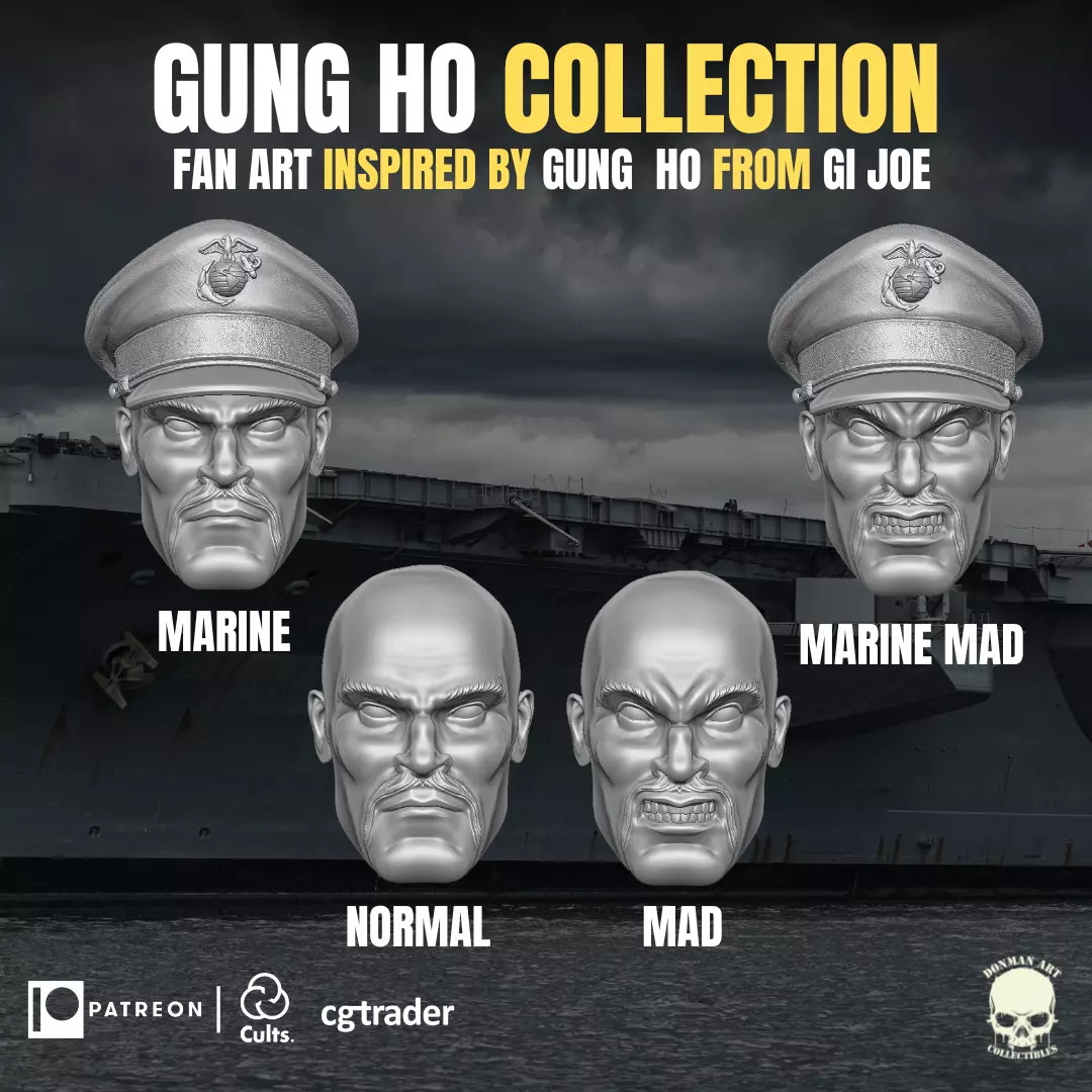 Gung Ho Collection Fan Art Heads 3D print model